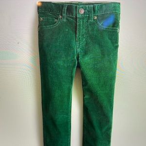 Boys' corduroy pant in stretch fit. Size 7, Prospect Green